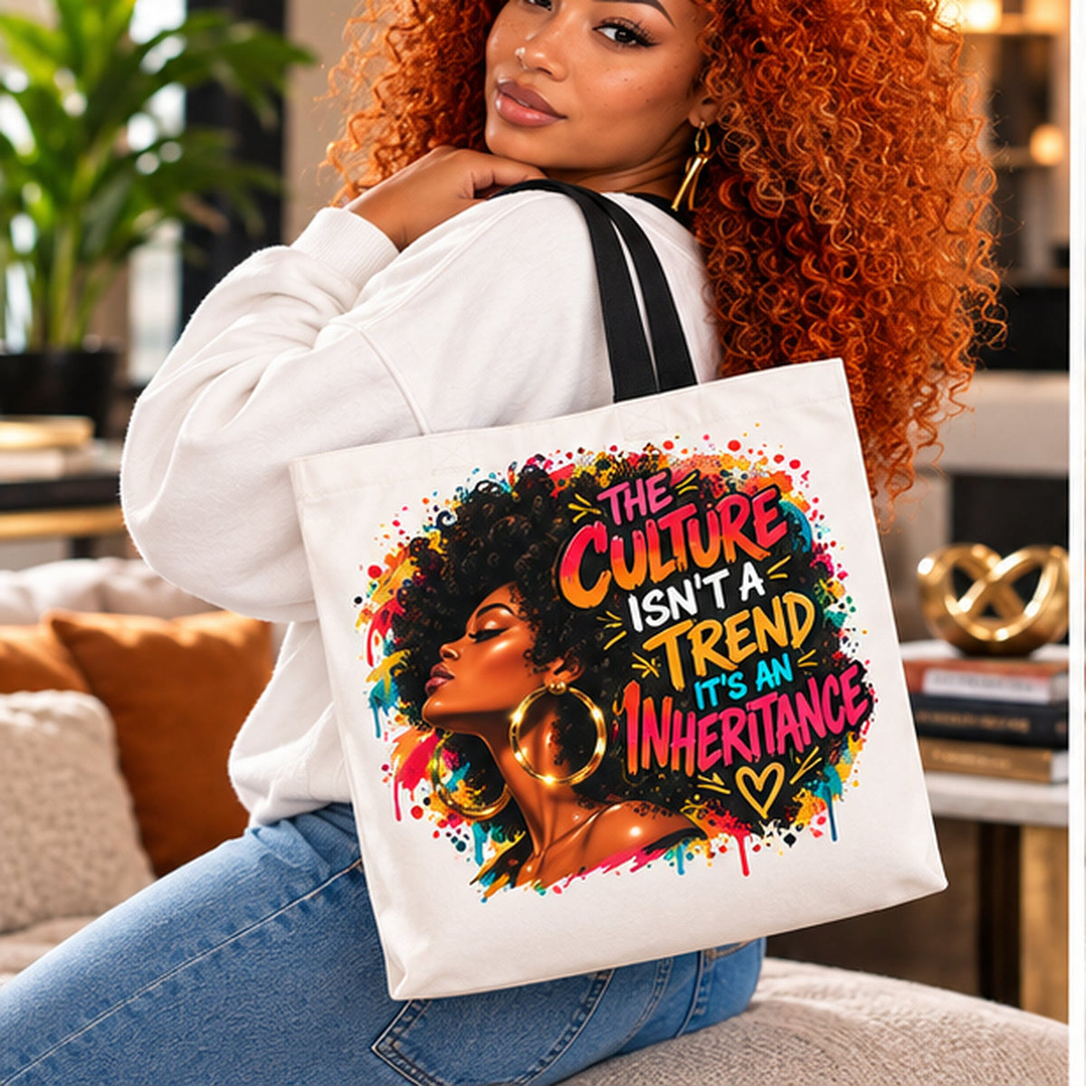 Cultural Inheritance tote full-frame lifestyle photo