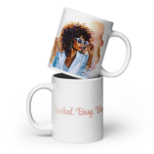 Rich AunTEA Mug | Booked. Busy. Blessed.